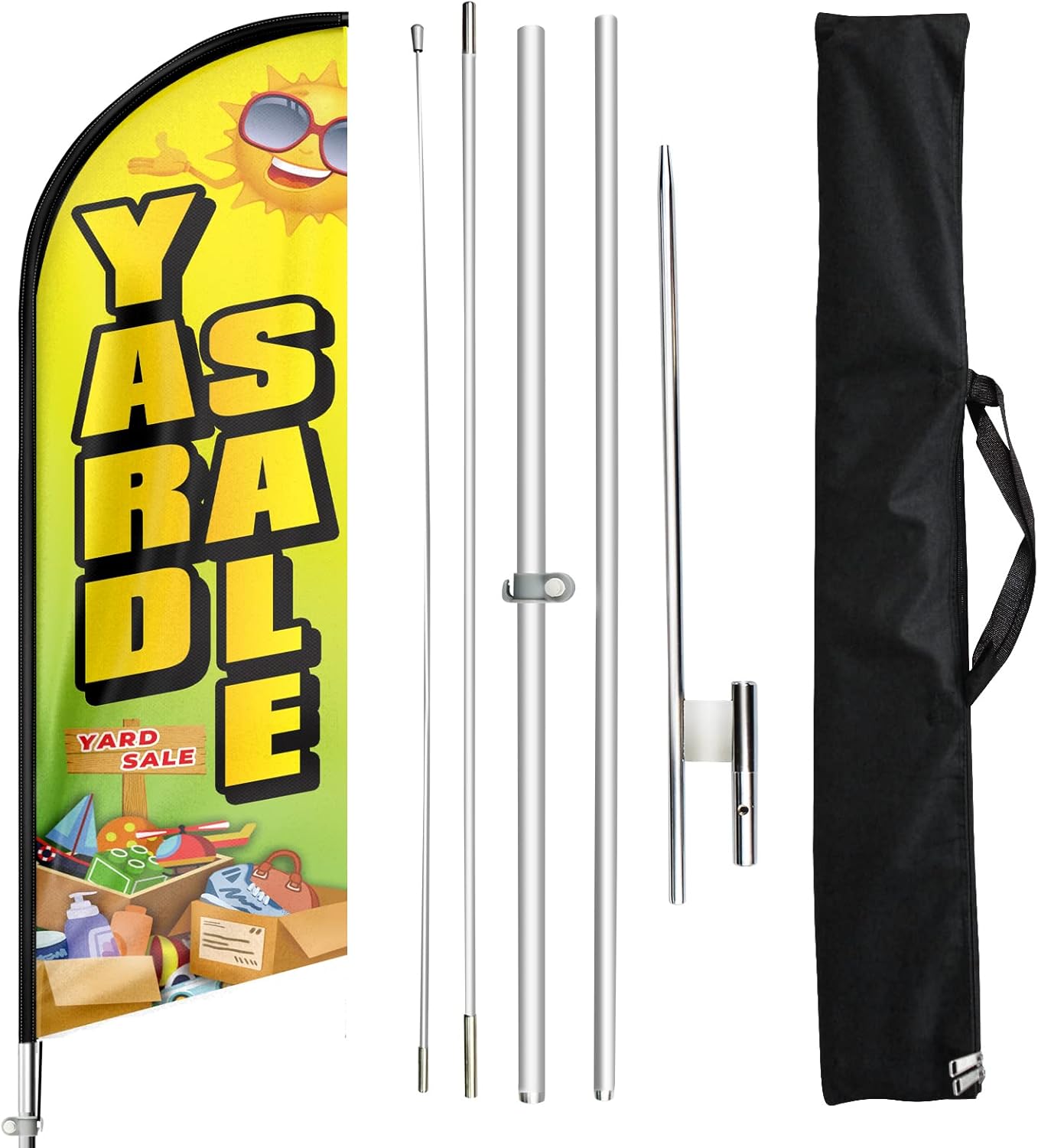 Yard Sale Signs-11ft Yard Sale Swooper Flag Feather Flag Pole Kit
