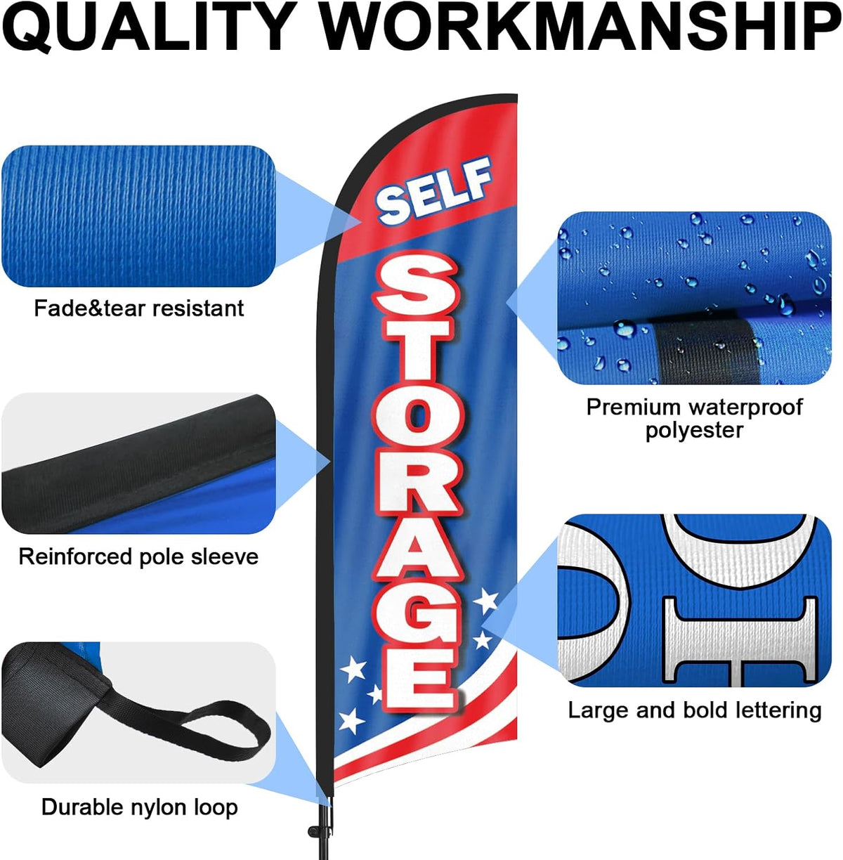 Lifestorage Signs 8ft Self Storage Signs Feather Flag - FSFlag