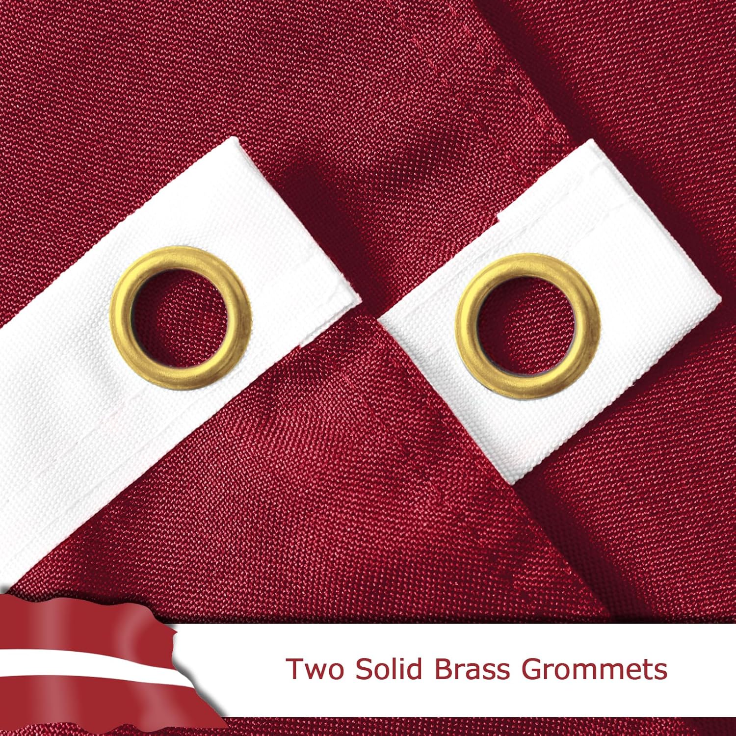 Latvia Latvian Flag for Outside, 400D Heavy Duty Polyester, Double-Sided Printing, Quadruple Stitched Fly Hem, Fade Resistant, 2 Brass Grommets