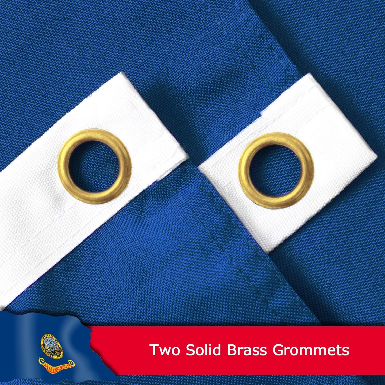 Idaho State Flag for Outside, 400D Heavy Duty Polyester, Double-Sided Printing, Quadruple Stitched Fly Hem, Fade Resistant, 2 Brass Grommets