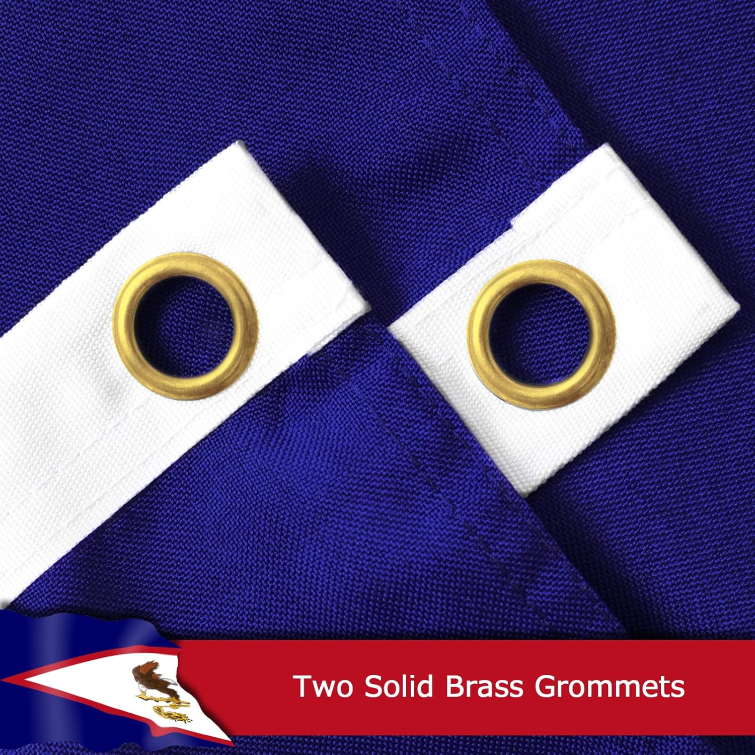 American Samoa Flag for Outside, 400D Heavy Duty Polyester, Double-Sided Printing, Quadruple Stitched Fly Hem, Fade Resistant, 2 Brass Grommets