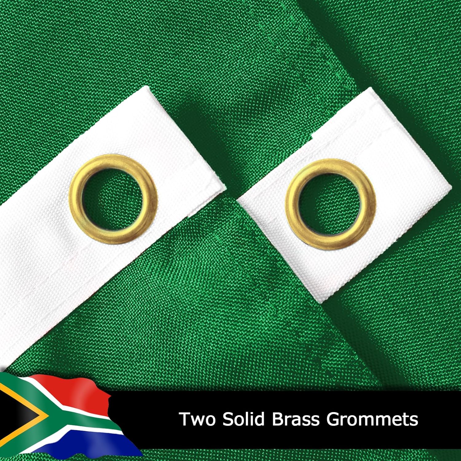 South Africa South African Flag for Outside, 400D Heavy Duty Polyester, Double-Sided Printing, Quadruple Stitched Fly Hem, Fade Resistant, 2 Brass Grommets