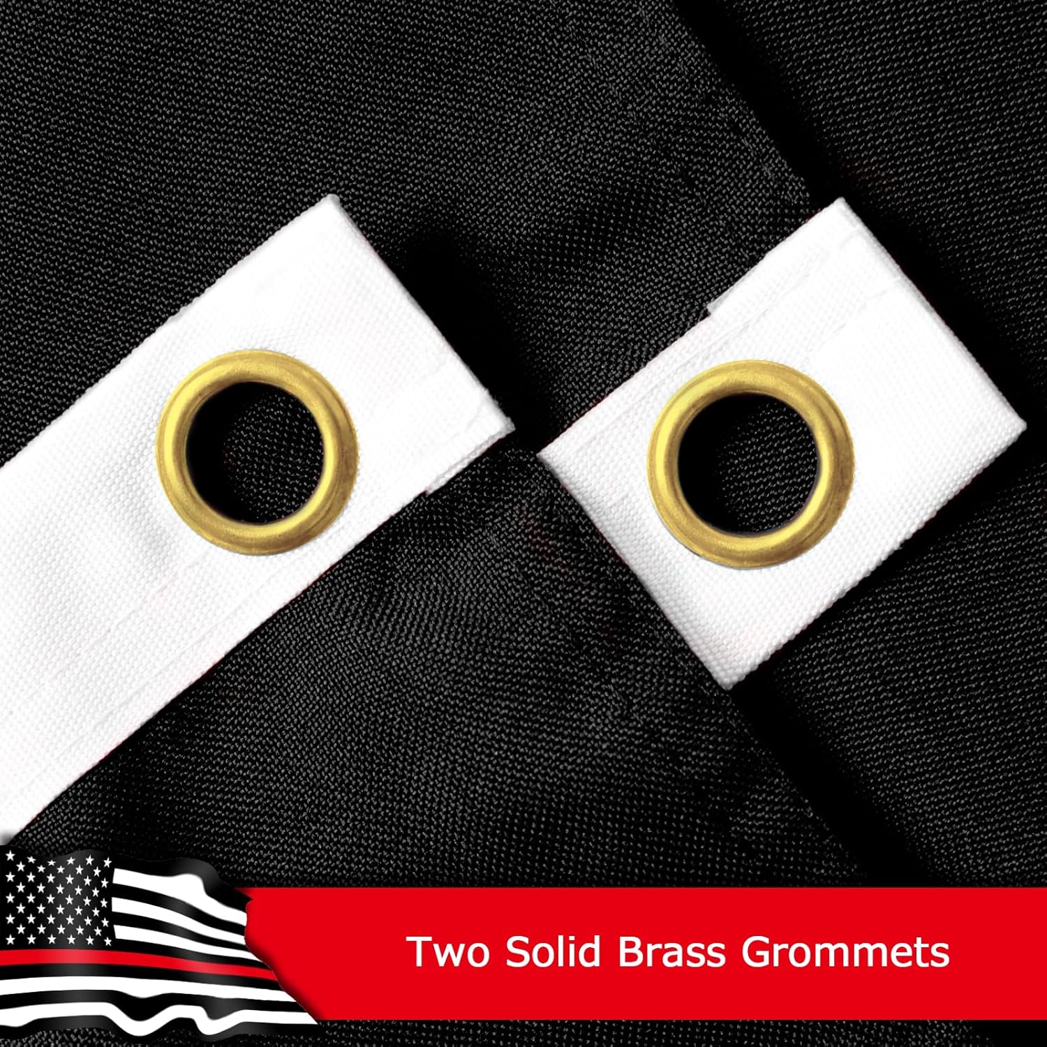 Thin Red Line American Flag for Outside, 400D Heavy Duty Polyester, Double-Sided Printing, Quadruple Stitched Fly Hem, Fade Resistant, 2 Brass Grommets