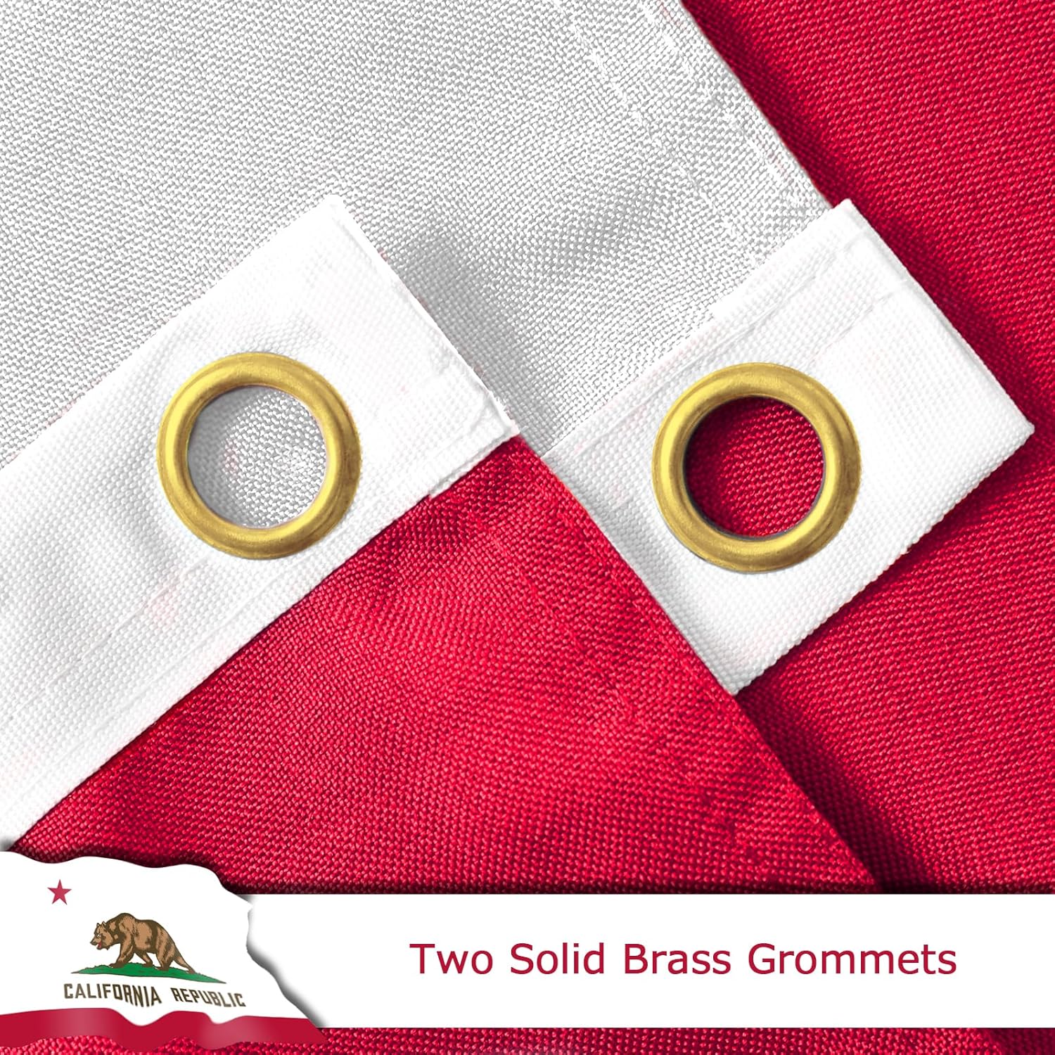 California State Flag for Outside, 400D Heavy Duty Polyester, Double-Sided Printing, Quadruple Stitched Fly Hem, Fade Resistant, 2 Brass Grommets