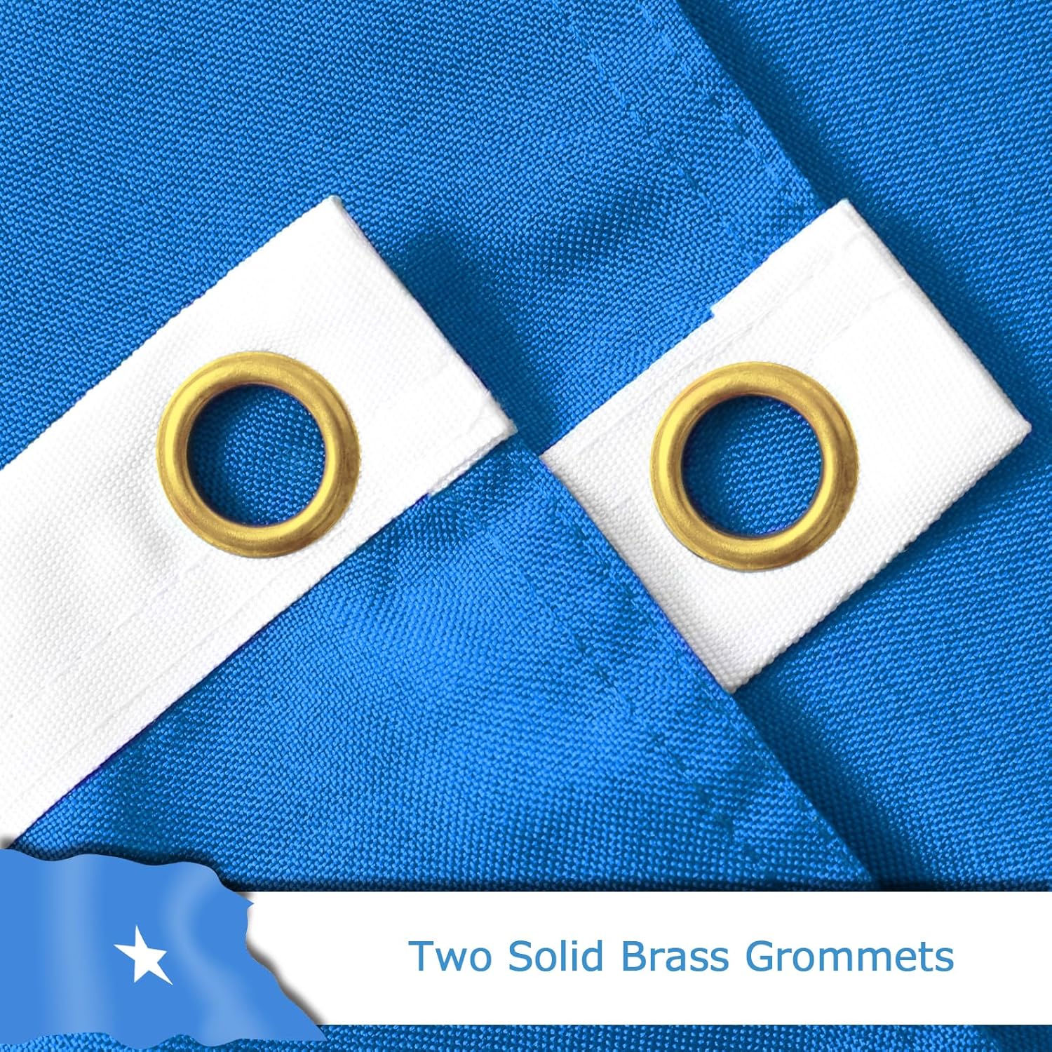 Somalia Somalian Flag for Outside, 400D Heavy Duty Polyester, Double-Sided Printing, Quadruple Stitched Fly Hem, Fade Resistant, 2 Brass Grommets