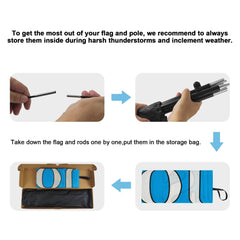 8Ft 100% Hand Wash Feather Flag with Pole & Stake