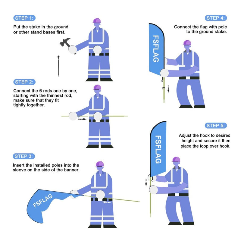 8ft Alternators Feather Flag With Pole Kit