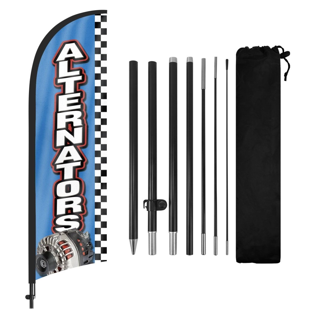 8ft Alternators Feather Flag With Pole Kit