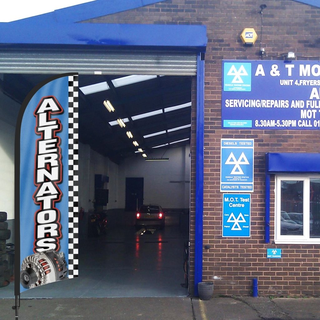 8ft Alternators Feather Flag With Pole Kit