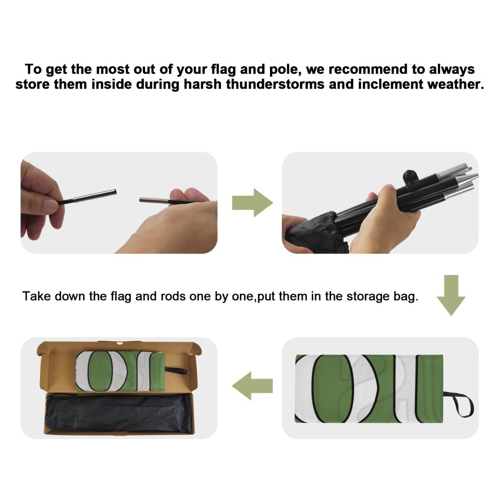 8ft Antiques Feather Flag Pole Kit