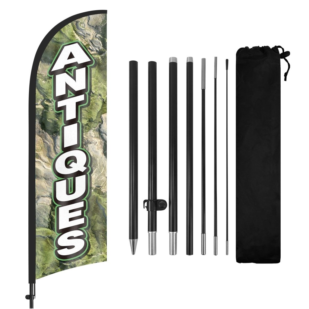 8ft Antiques Feather Flag Pole Kit