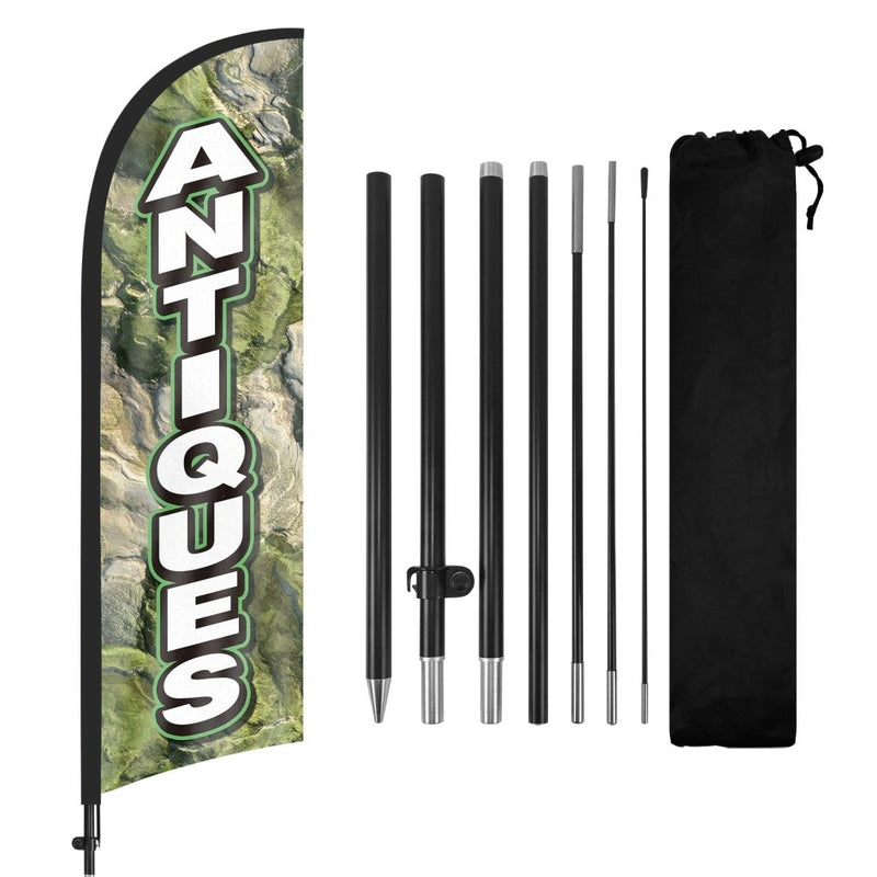 8ft Antiques Feather Flag Pole Kit