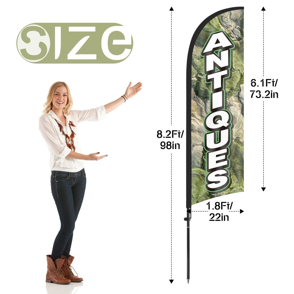 8ft Antiques Feather Flag Pole Kit