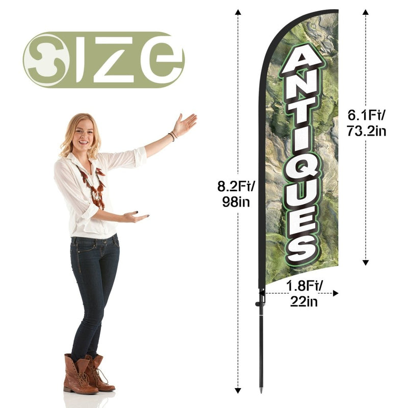 8ft Antiques Feather Flag Pole Kit