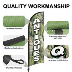 8ft Antiques Feather Flag Pole Kit