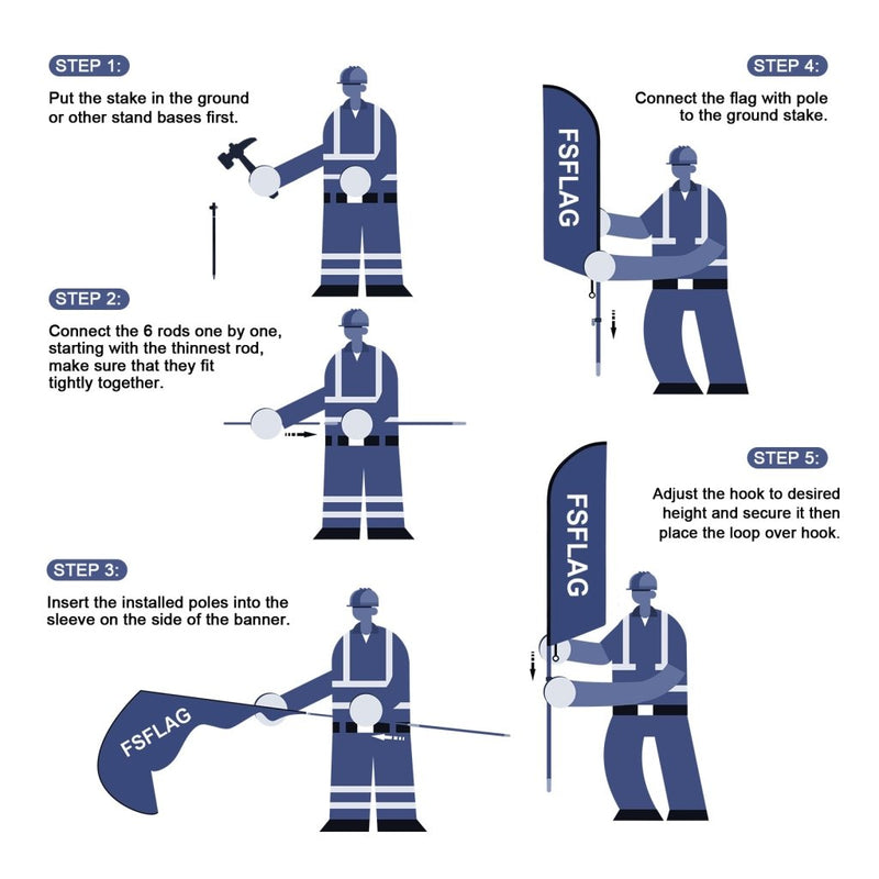 8Ft ATM Inside Feather Flag with Pole & Stake