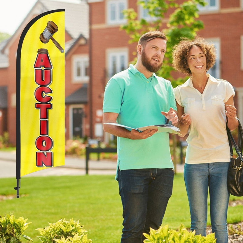 8ft Auction Feather Flag Pole Kit