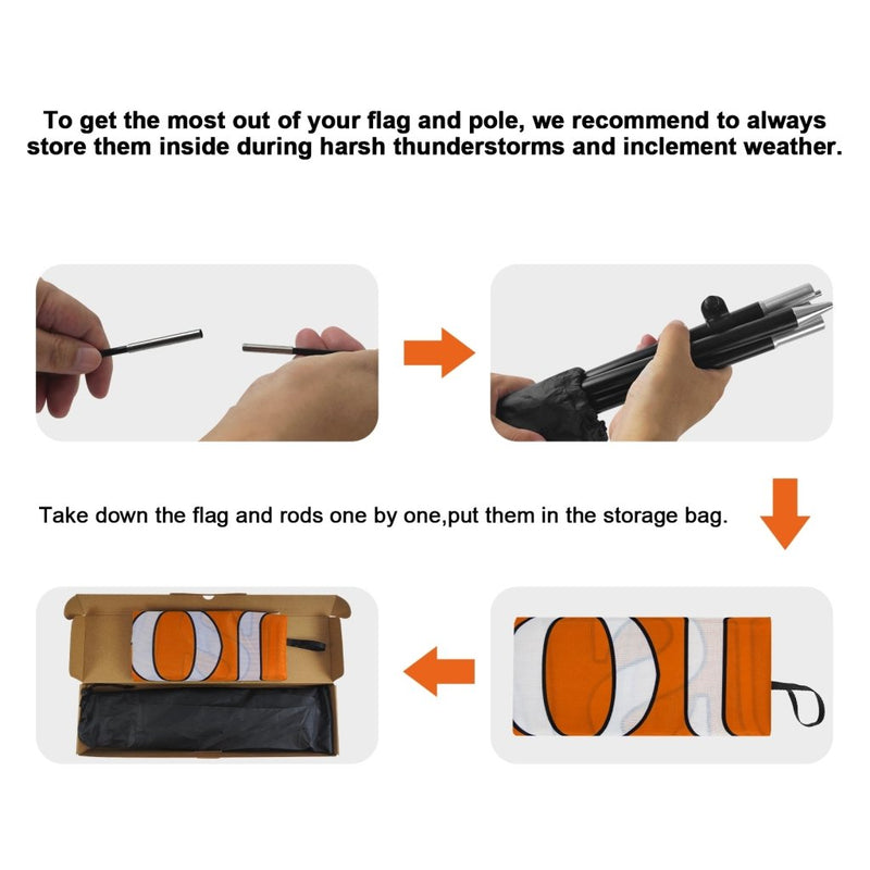 8ft Auto Alarms Feather Flag Pole Kit