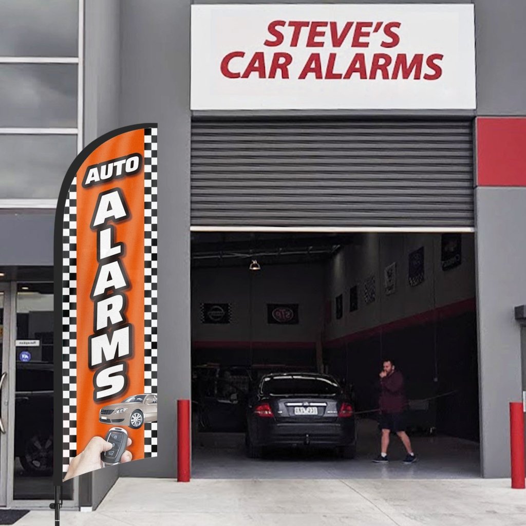 8ft Auto Alarms Feather Flag Pole Kit