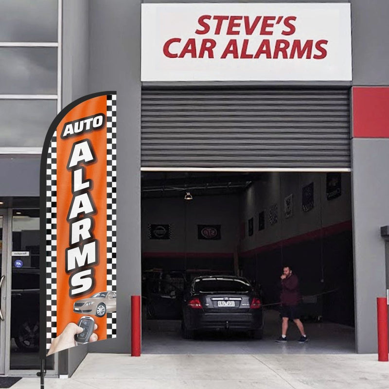 8ft Auto Alarms Feather Flag Pole Kit