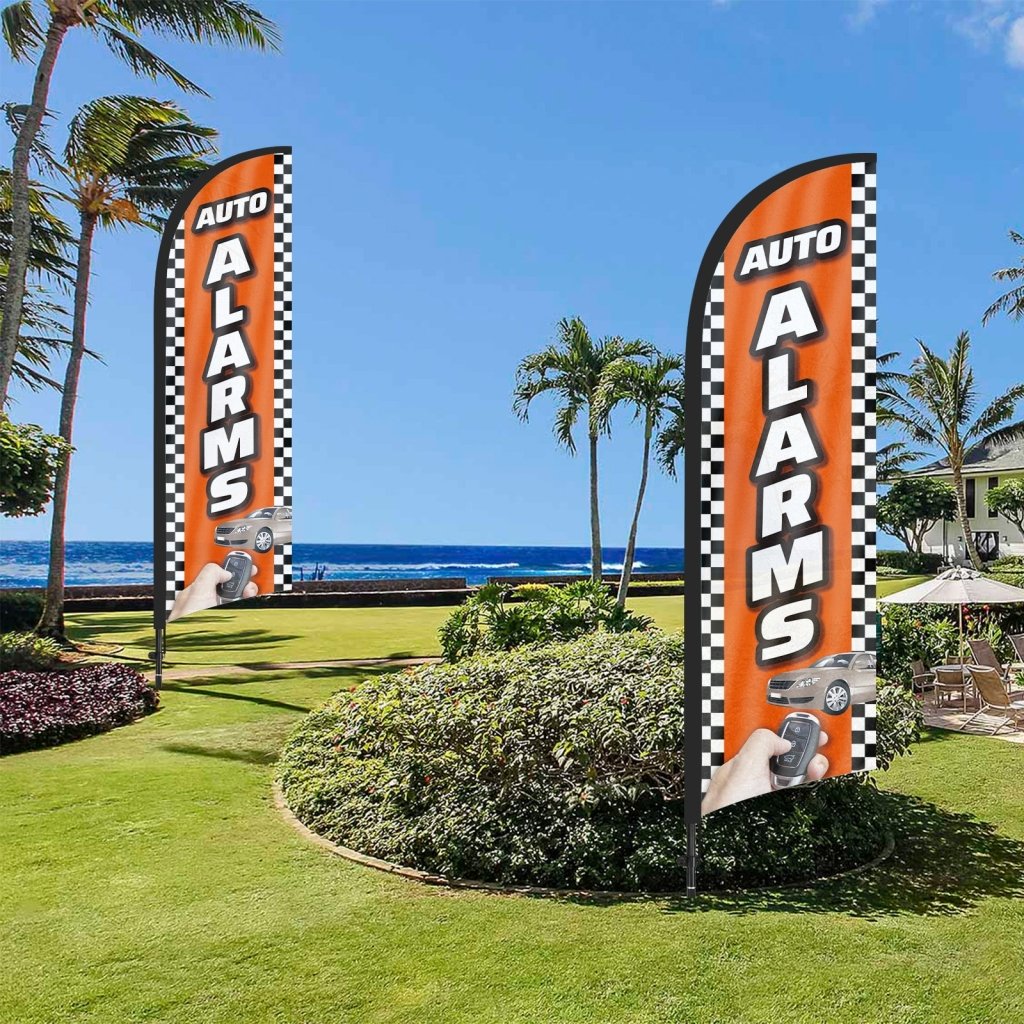 8ft Auto Alarms Feather Flag Pole Kit