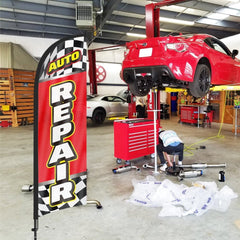 8ft Auto Repair Feather Flag Pole Kit