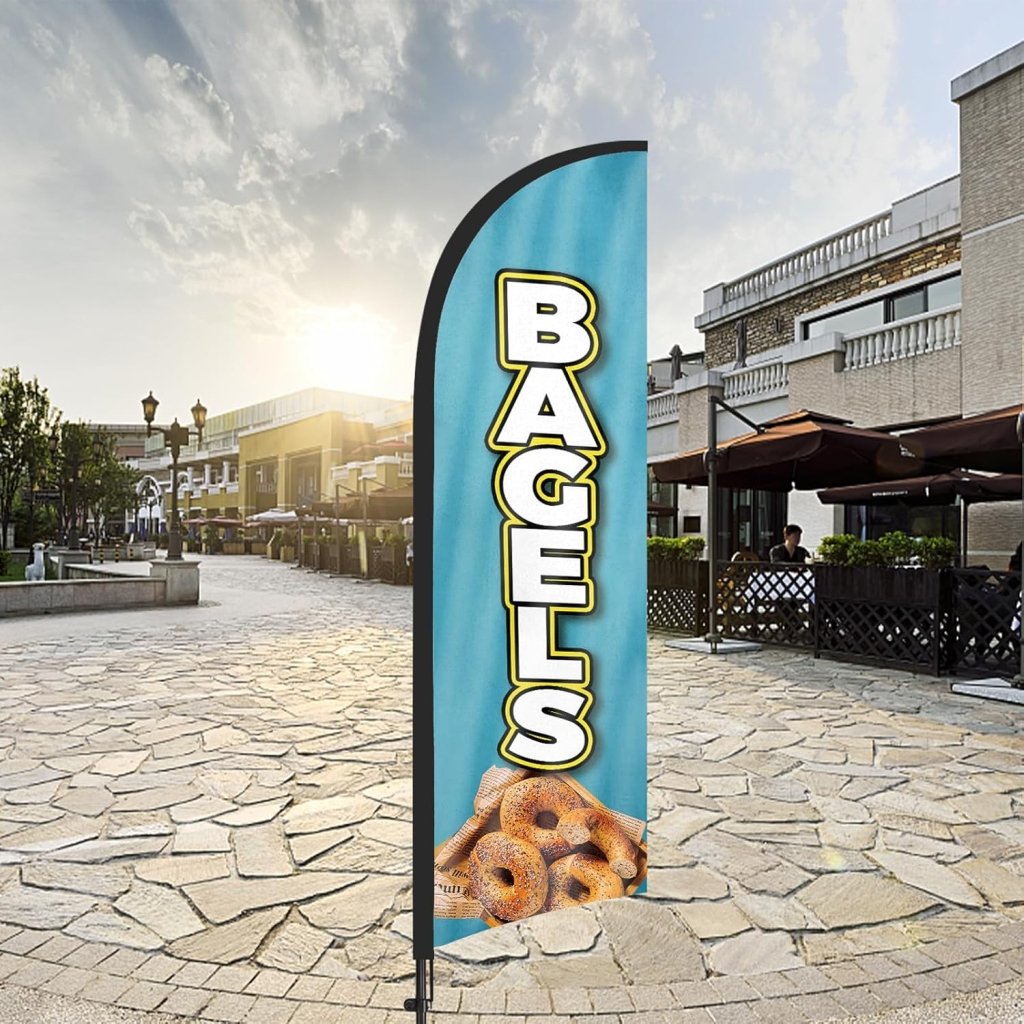 8ft Bagels Feather Flag Pole Kit