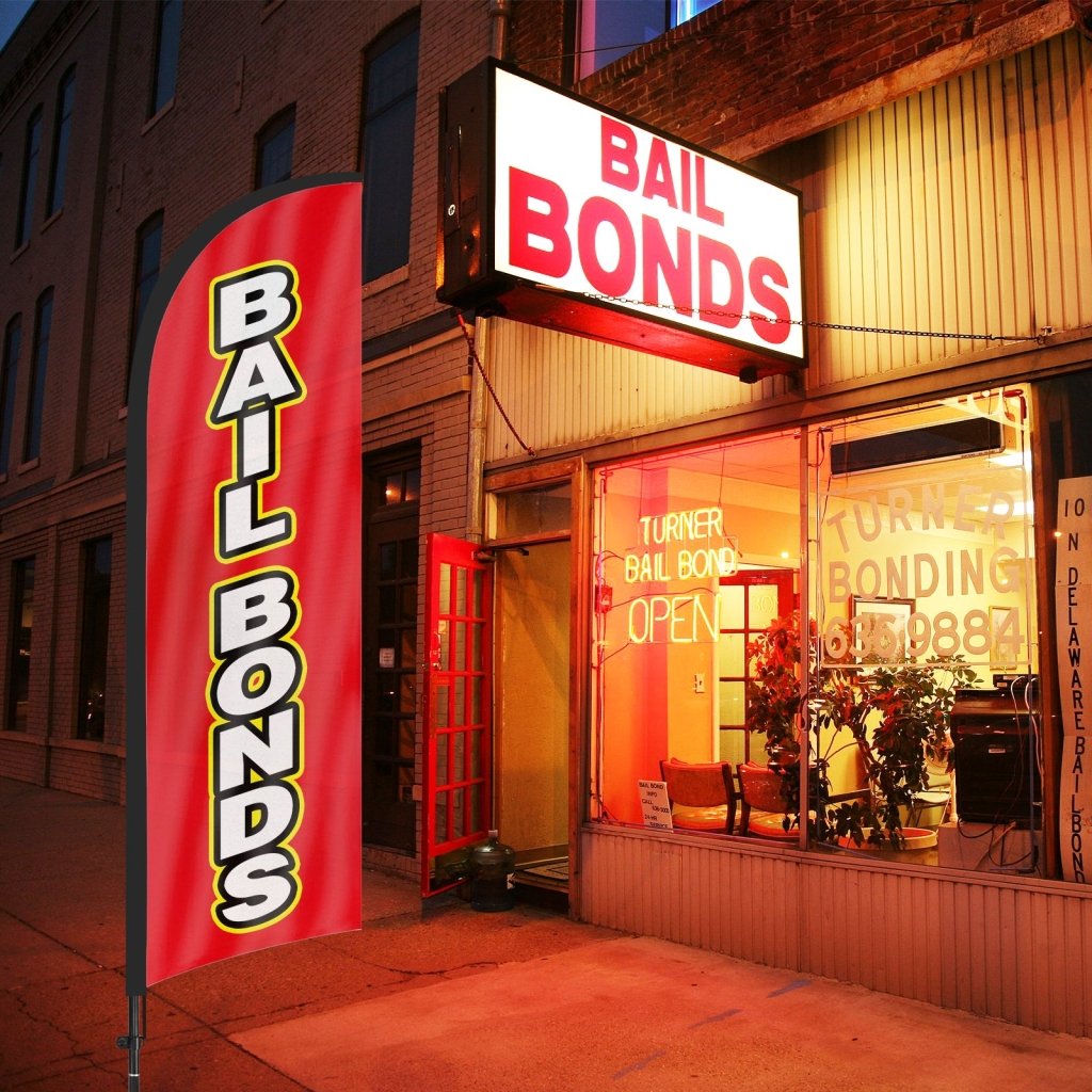 8FT Bail Bonds Feather Flag Pole Kit