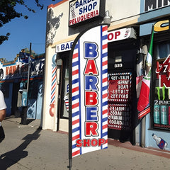 8Ft Barber Shop 03 Feather Flag Kit for Barbershop Business