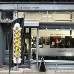 8Ft Barber Shop Feather Flag Kit for Barbershop Business