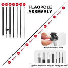 8ft BBQ 01 Feather Flag with Pole and Stake