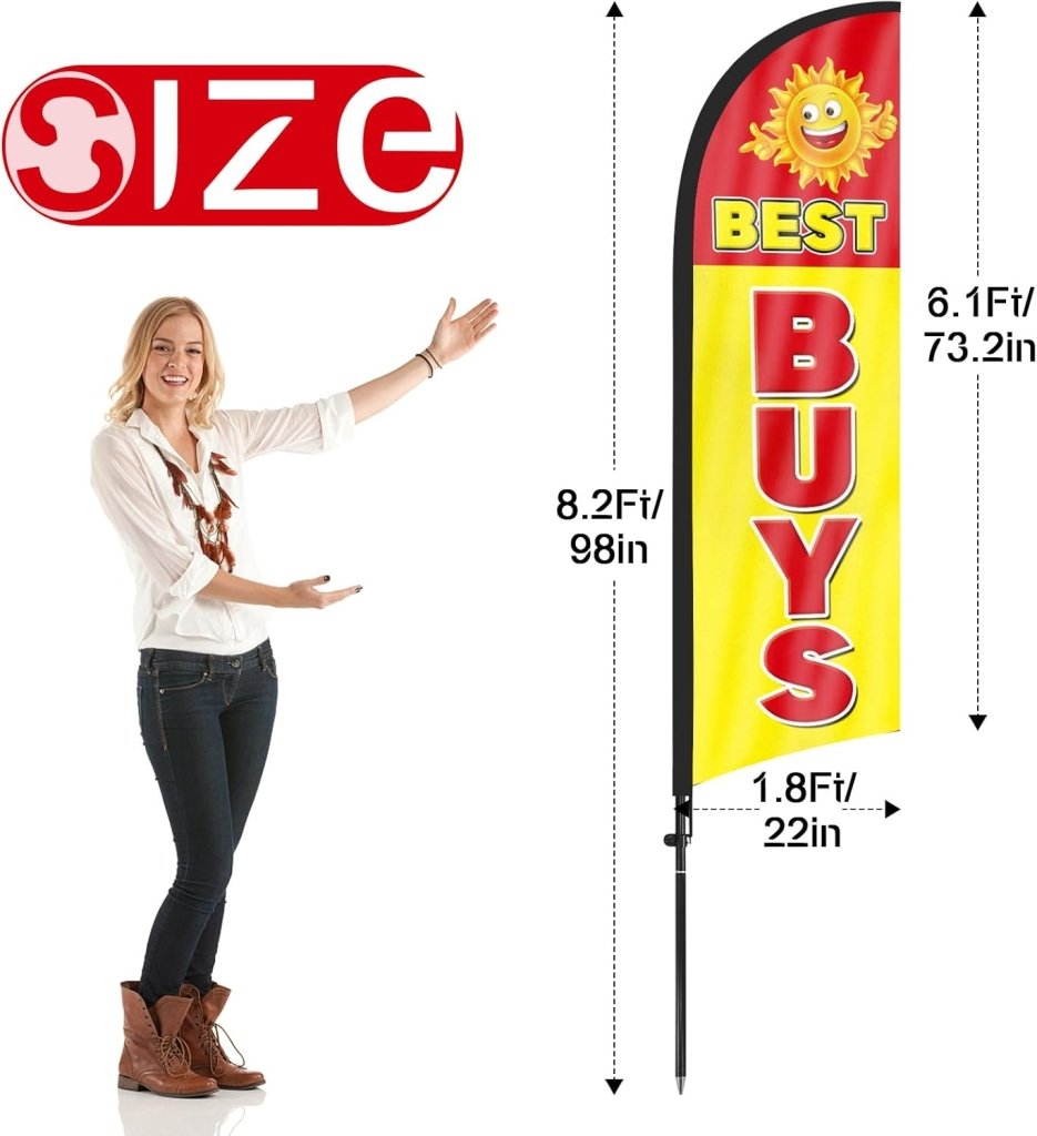 8ft Best Buys Feather Flag Pole Kit