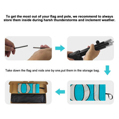 8ft Boutique Feather Flag Pole Kit for Antique Business