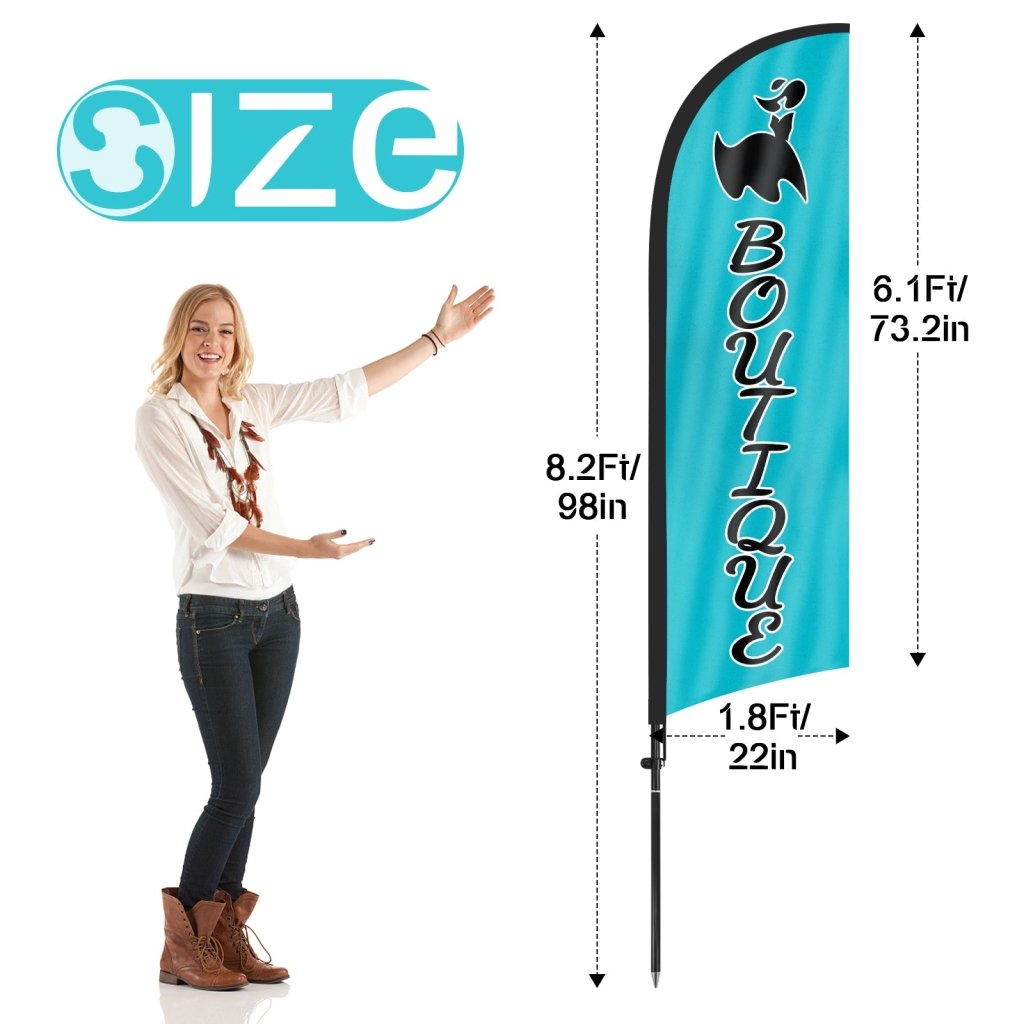 8ft Boutique Feather Flag Pole Kit for Antique Business