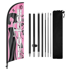 8ft Boutique Pink Feather Flag Pole Kit for Antique Business