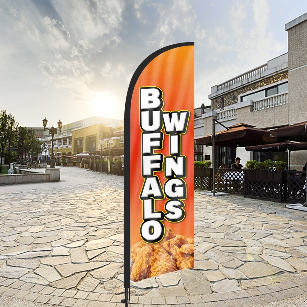 8Ft Buffalo Wings Feather Flag Pole Kit