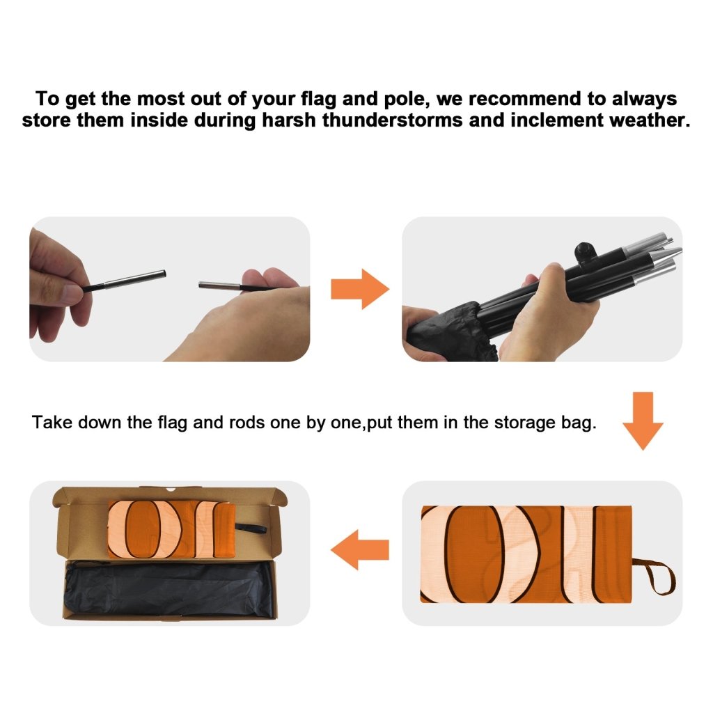 8Ft Buffalo Wings Feather Flag Pole Kit