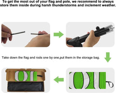 8ft Caribbean Food Feather Flag Kit - Advertising Banner with Pole and Stake - FSFlag