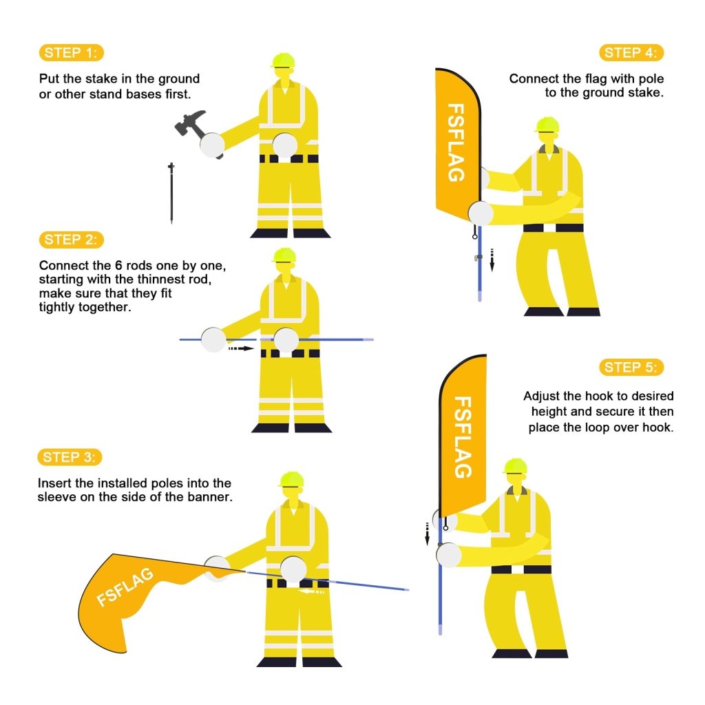 8ft Coffee 02 Feather Flag Kit with Pole and Stake