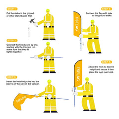 8ft Coffee 02 Feather Flag Kit with Pole and Stake