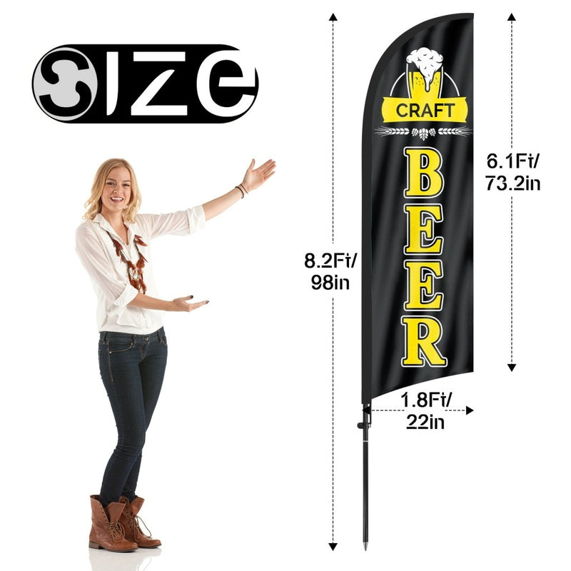 8ft Craft Beer Feather Flag Pole Kit