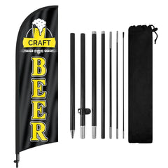 8ft Craft Beer Feather Flag Pole Kit