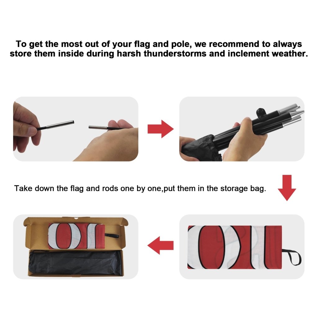 8Ft Curly Fries Feather Flag with Pole Kit