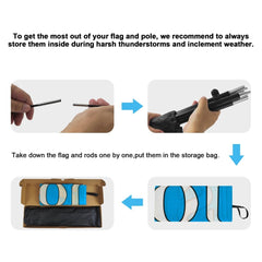 8ft Dentist Feather Flag Pole Kit