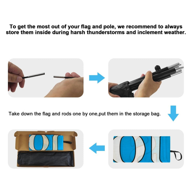 8ft Dentist Feather Flag Pole Kit