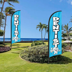 8ft Dentist Feather Flag Pole Kit