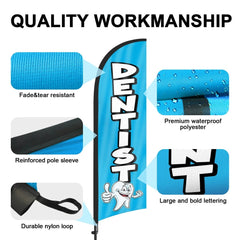 8ft Dentist Feather Flag Pole Kit