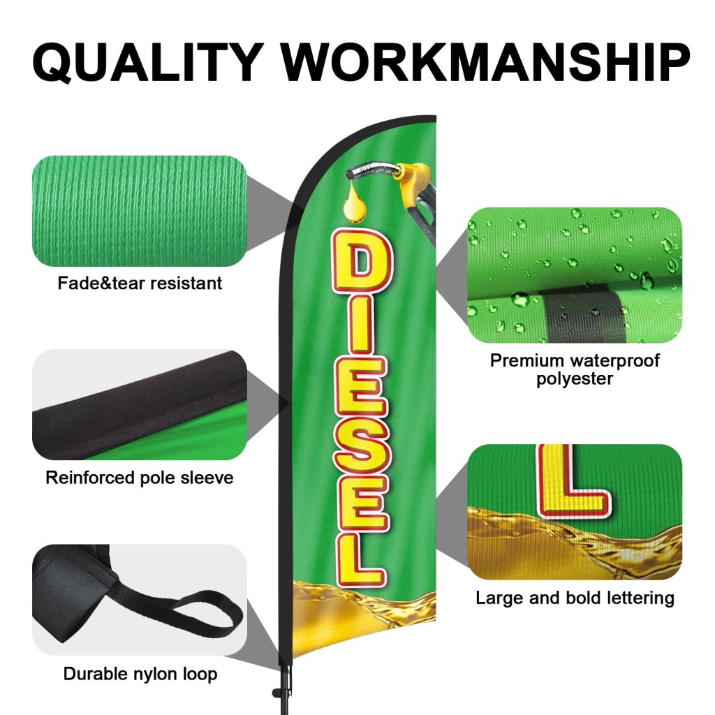 8ft Diesel 01 Feather Flag Pole Kit