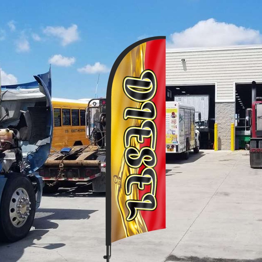 8ft Diesel Feather Flag Pole Kit