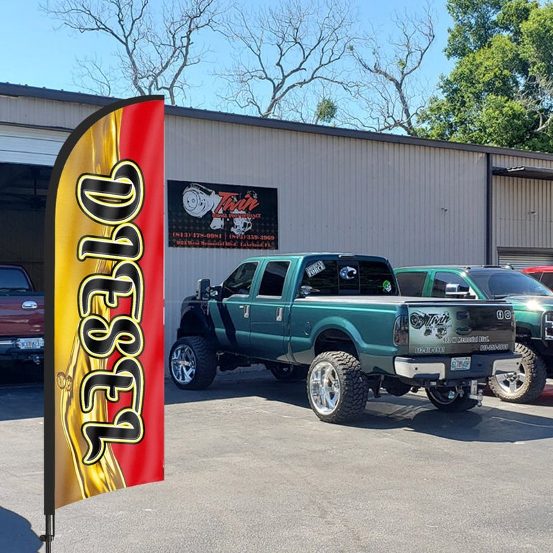 8ft Diesel Feather Flag Pole Kit